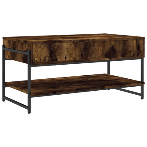 vidaXL Couchtisch Räuchereiche 90x50x45 cm Holzwerkstoff