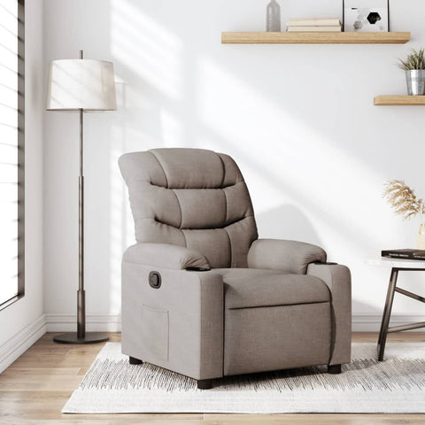 vidaXL Relaxsessel Taupe Stoff