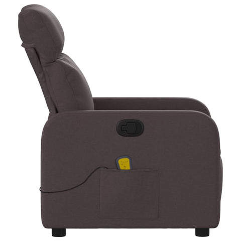 vidaXL Massagesessel Dunkelbraun Stoff