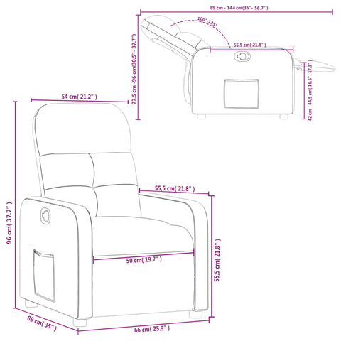 vidaXL Relaxsessel Schwarz Stoff