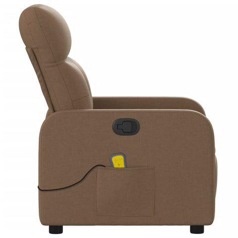 vidaXL Massagesessel Braun Stoff