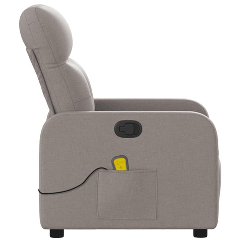 vidaXL Massagesessel Taupe Stoff