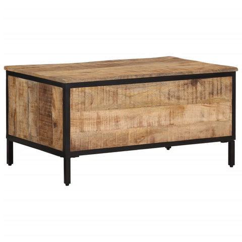 vidaXL Couchtisch 80x50x40 cm Raues Massivholz Mango