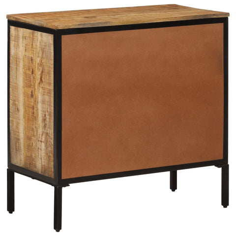 vidaXL Sideboard 70x35x70 cm Massives Raues Mangoholz