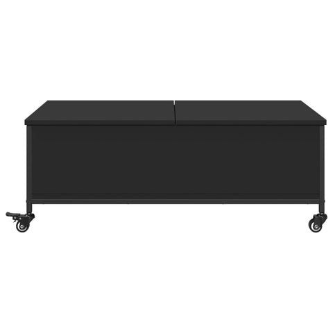 vidaXL Couchtisch mit Rollen Schwarz 91x55x34 cm Holzwerkstoff