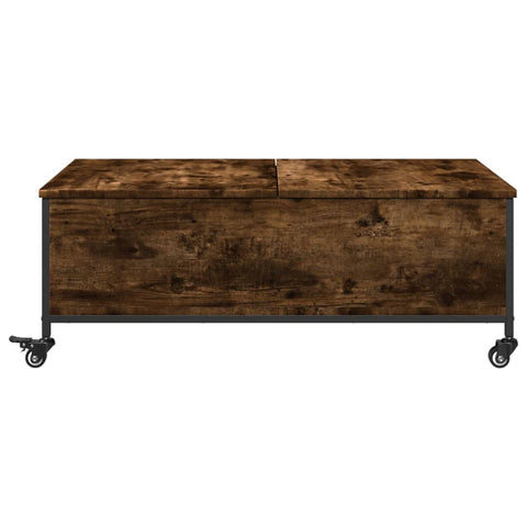 vidaXL Couchtisch mit Rollen Räuchereiche 91x55x34 cm Holzwerkstoff