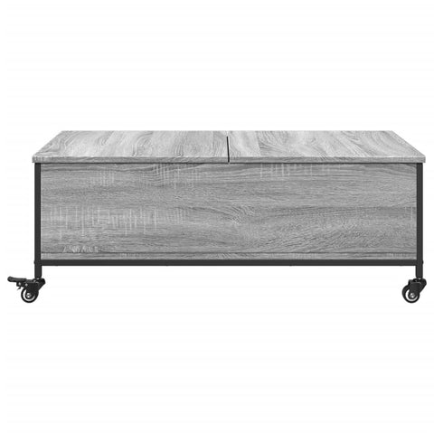 vidaXL Couchtisch mit Rollen Grau Sonoma 91x55x34 cm Holzwerkstoff