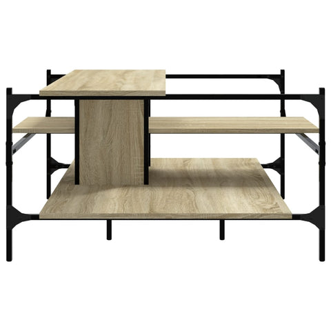 vidaXL Couchtisch Sonoma-Eiche 100x100x48,5 cm Holzwerkstoff