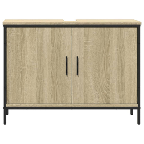 vidaXL Waschbeckenunterschrank Sonoma-Eiche 80x30x60 cm Holzwerkstoff