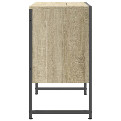 vidaXL Waschbeckenunterschrank Sonoma-Eiche 60x33x60 cm Holzwerkstoff