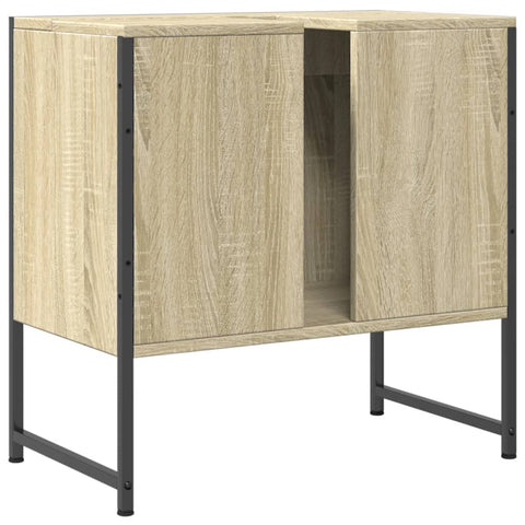 vidaXL Waschbeckenunterschrank Sonoma-Eiche 60x33x60 cm Holzwerkstoff