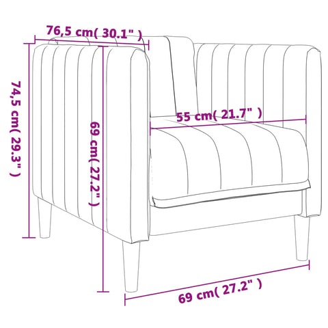 Sessel Dunkelbraun Stoff