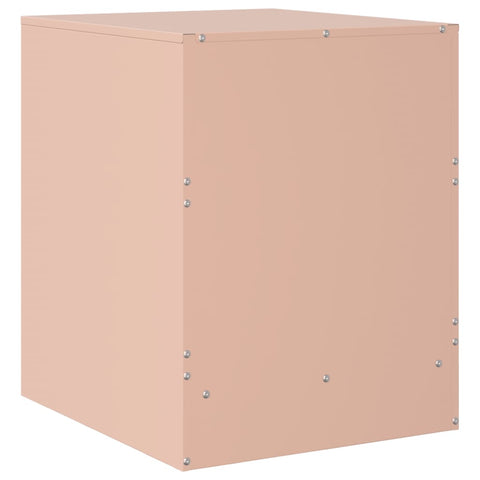 vidaXL Nachttische 2 Stk. Rosa 34,5x39x44 cm Stahl