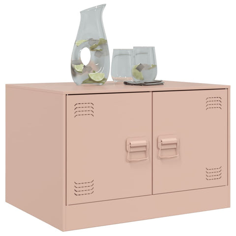 vidaXL Couchtisch Rosa 67x50x44 cm Stahl