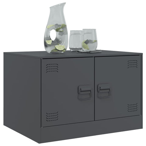 vidaXL Couchtisch Anthrazit 67x50x44 cm Stahl