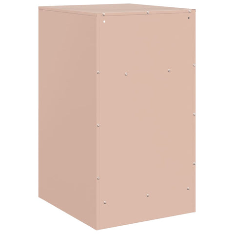 vidaXL Nachttische 2 Stk. Rosa 34,5x39x62 cm Stahl