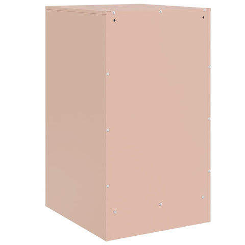 vidaXL Nachttische 2 Stk. Rosa 34,5x39x62 cm Stahl