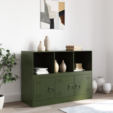 Sideboard Olivgrün 99x39x73 cm Stahl