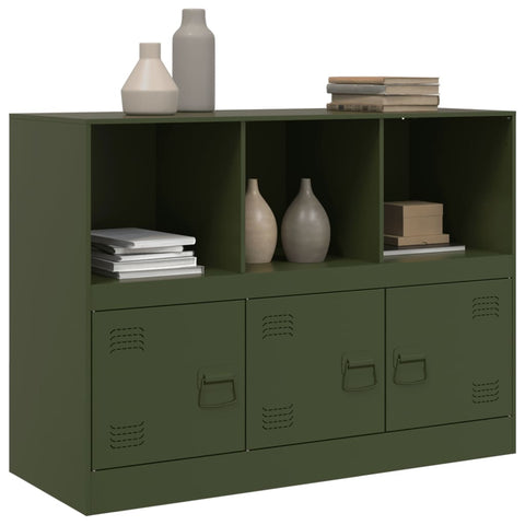 Sideboard Olivgrün 99x39x73 cm Stahl