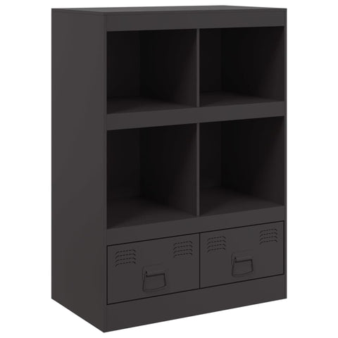 Highboard Schwarz 67x39x95 cm Stahl