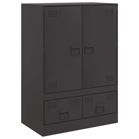 Highboard Schwarz 67x39x95 cm Stahl