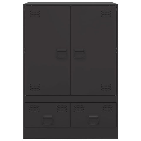 Highboard Schwarz 67x39x95 cm Stahl