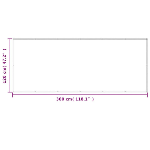 Balkon-Sichtschutz Hellgrau 120x300 cm 100 % Polyester-Oxford