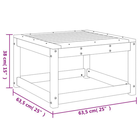 Gartenhocker Wachsbraun Massivholz Kiefer