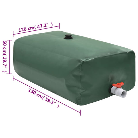 vidaXL Wassertank mit Wasserhahn Faltbar 1000 L PVC