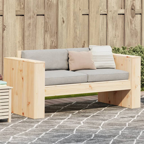 vidaXL Gartensofa 2-Sitzer 134x60x62 cm Massivholz Kiefer