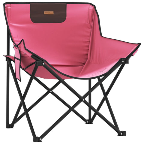 Campingstühle 2 Stk. mit Tasche Klappbar Rosa