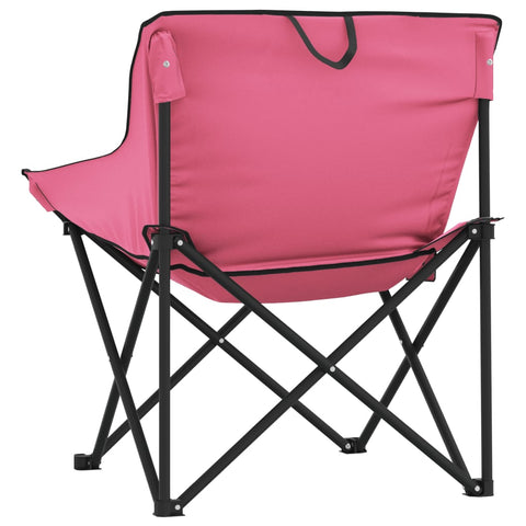 Campingstühle 2 Stk. mit Tasche Klappbar Rosa