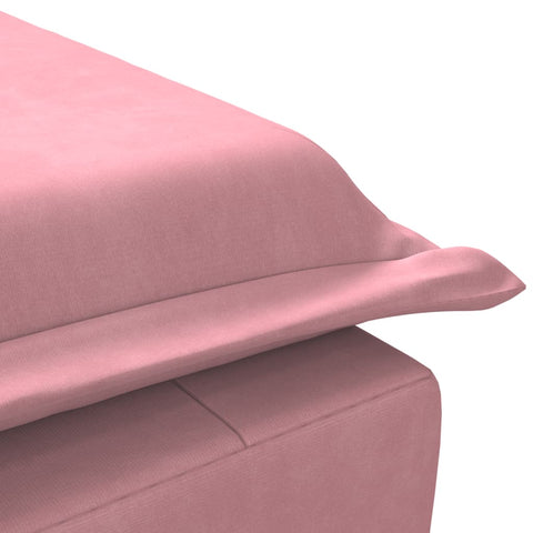 Massage-Chaiselongue mit Nackenrolle Rosa Samt