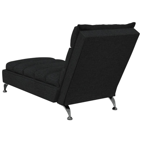 Chaiselongue mit Kissen Schwarz Stoff