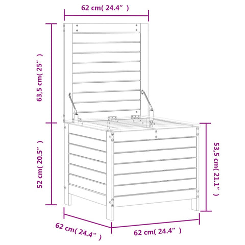 Gartenhocker 62x63,5x53,5 cm Kiefernholz Imprägniert