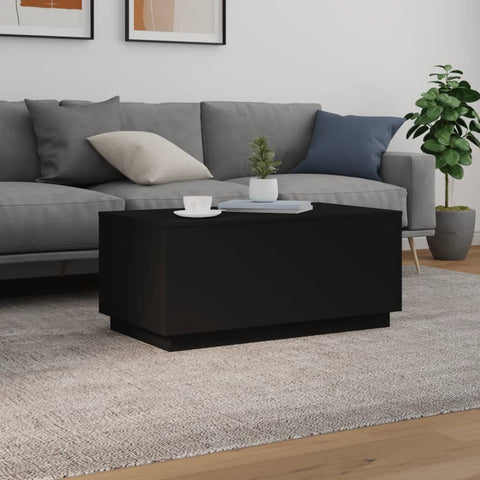 vidaXL Couchtisch mit LED-Leuchten Schwarz 90x50x40 cm