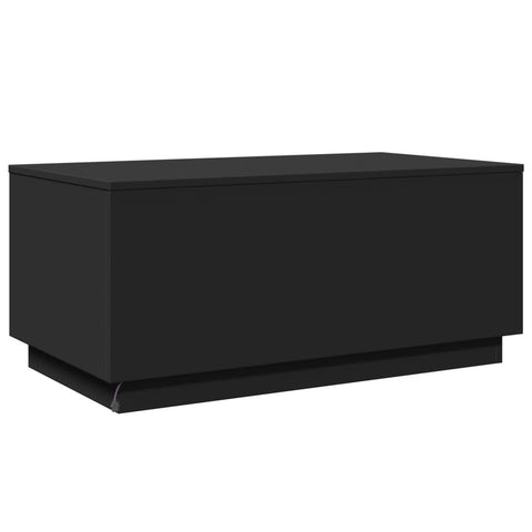 vidaXL Couchtisch mit LED-Leuchten Schwarz 90x50x40 cm