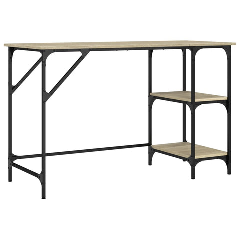 vidaXL Schreibtisch Sonoma-Eiche 120x50x75 cm Metall Holzwerkstoff