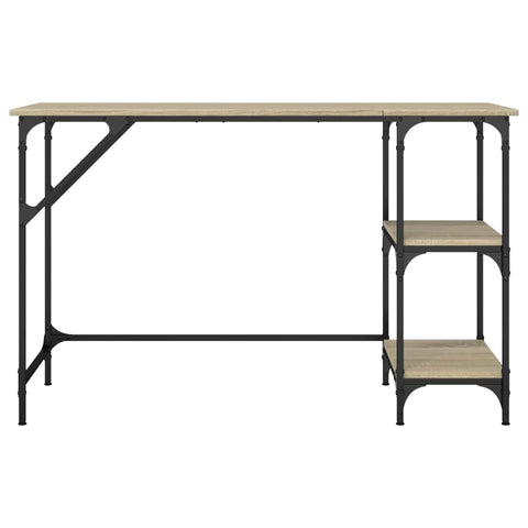 vidaXL Schreibtisch Sonoma-Eiche 120x50x75 cm Metall Holzwerkstoff