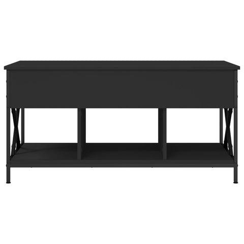 vidaXL Couchtisch Schwarz 100x55x50 cm Holzwerkstoff und Metall