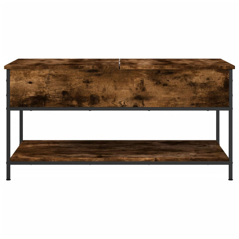 vidaXL Couchtisch Räuchereiche 100x50x50 cm Holzwerkstoff und Metall