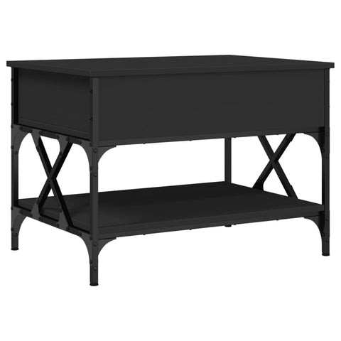 vidaXL Couchtisch Schwarz 70x50x50 cm Holzwerkstoff und Metall