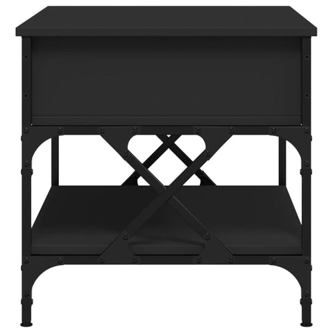 vidaXL Couchtisch Schwarz 70x50x50 cm Holzwerkstoff und Metall