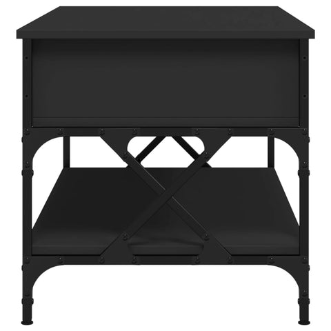 vidaXL Couchtisch Schwarz 100x50x50 cm Holzwerkstoff und Metall