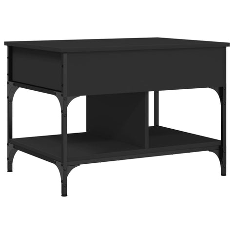 vidaXL Couchtisch Schwarz 70x50x50 cm Holzwerkstoff und Metall