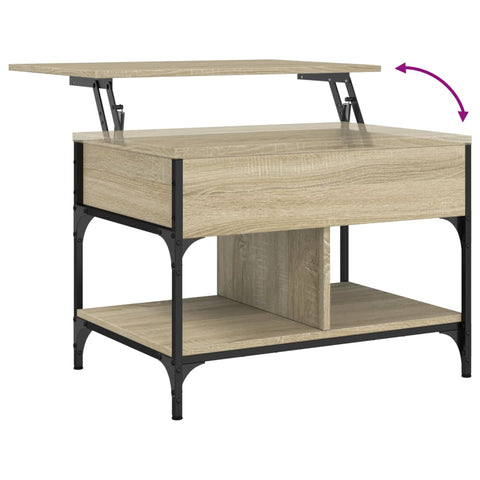 vidaXL Couchtisch Sonoma-Eiche 70x50x50 cm Holzwerkstoff und Metall