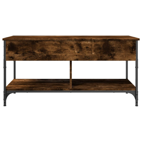 vidaXL Couchtisch Räuchereiche 100x50x50 cm Holzwerkstoff und Metall