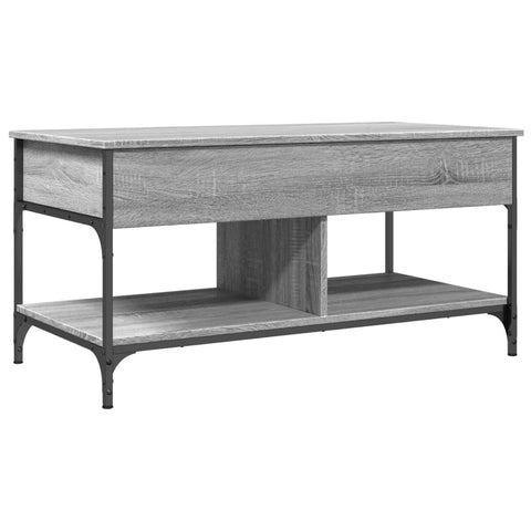 vidaXL Couchtisch Grau Sonoma 100x50x50 cm Holzwerkstoff und Metall