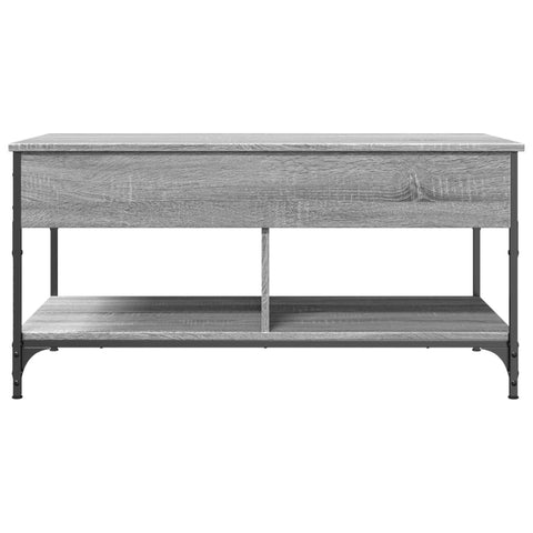 vidaXL Couchtisch Grau Sonoma 100x50x50 cm Holzwerkstoff und Metall