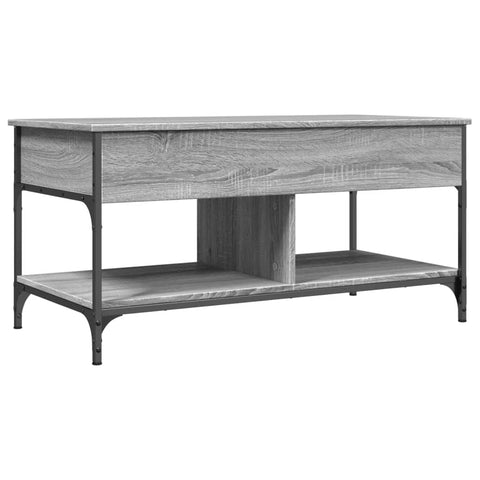 vidaXL Couchtisch Grau Sonoma 100x50x50 cm Holzwerkstoff und Metall